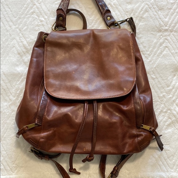 Rachel Roy ✨ Brown Leather Backpack with Adjustable Straps - Picture 1 of 14